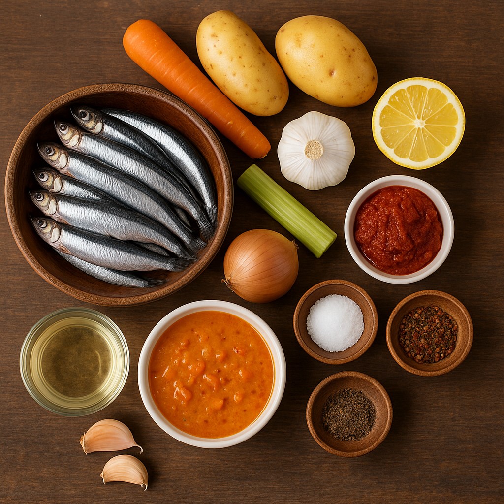 Hamsi Pilaki Malzemeler