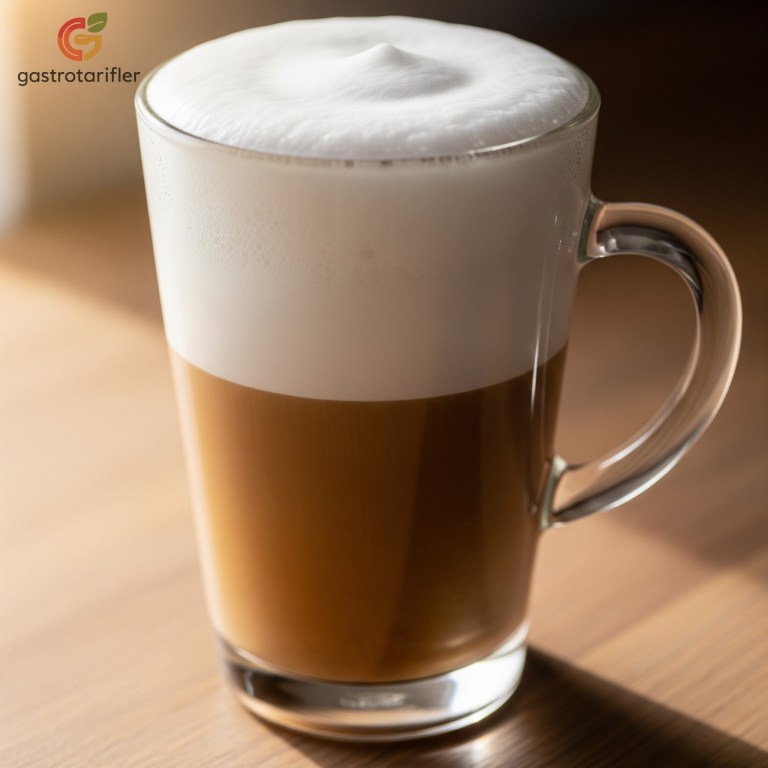 latte Cam bardakta sunum