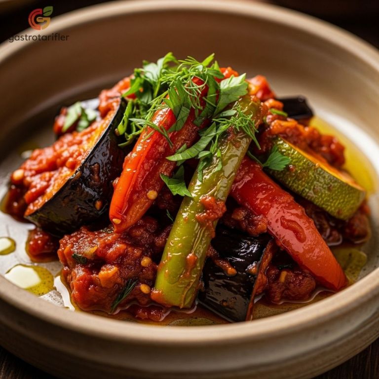 Şakşuka tarifi domates soslu patlıcanlı meze