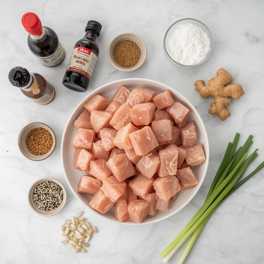 Teriyaki Tavuk Malzemeler