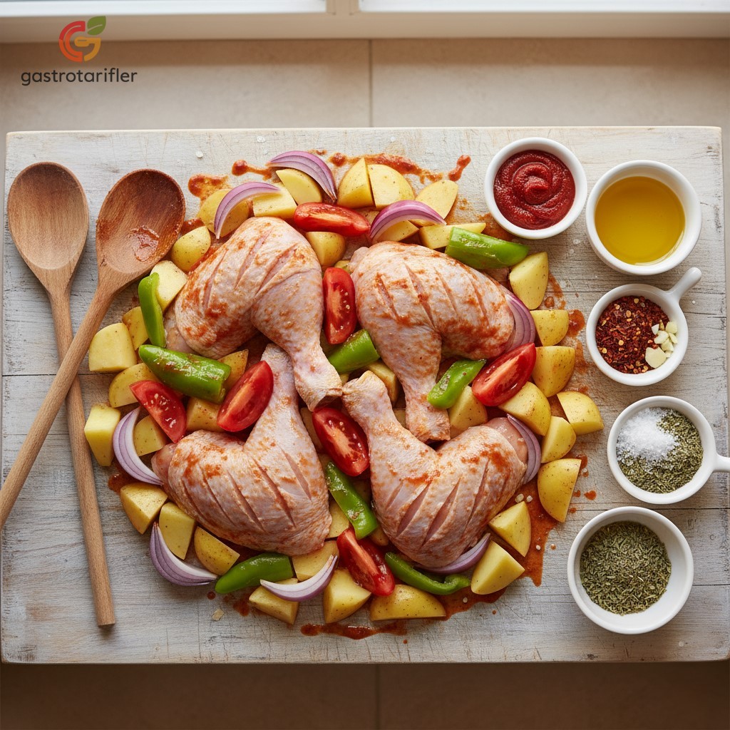 Fırında Patatesli Tavuk