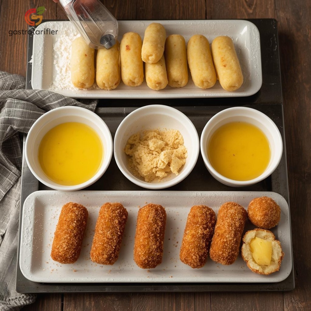 Çıtır Patates Kroket Malzemeleri yumurta