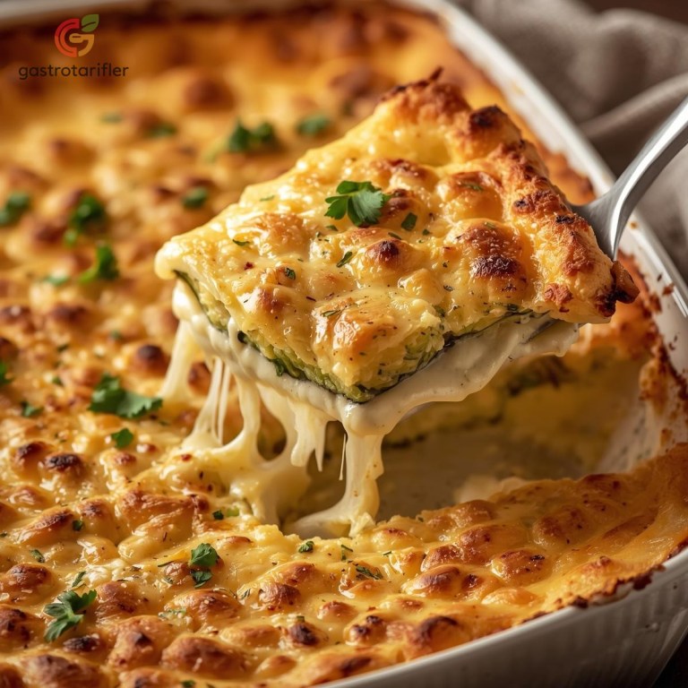 Fırında Kabak Graten servis sunum