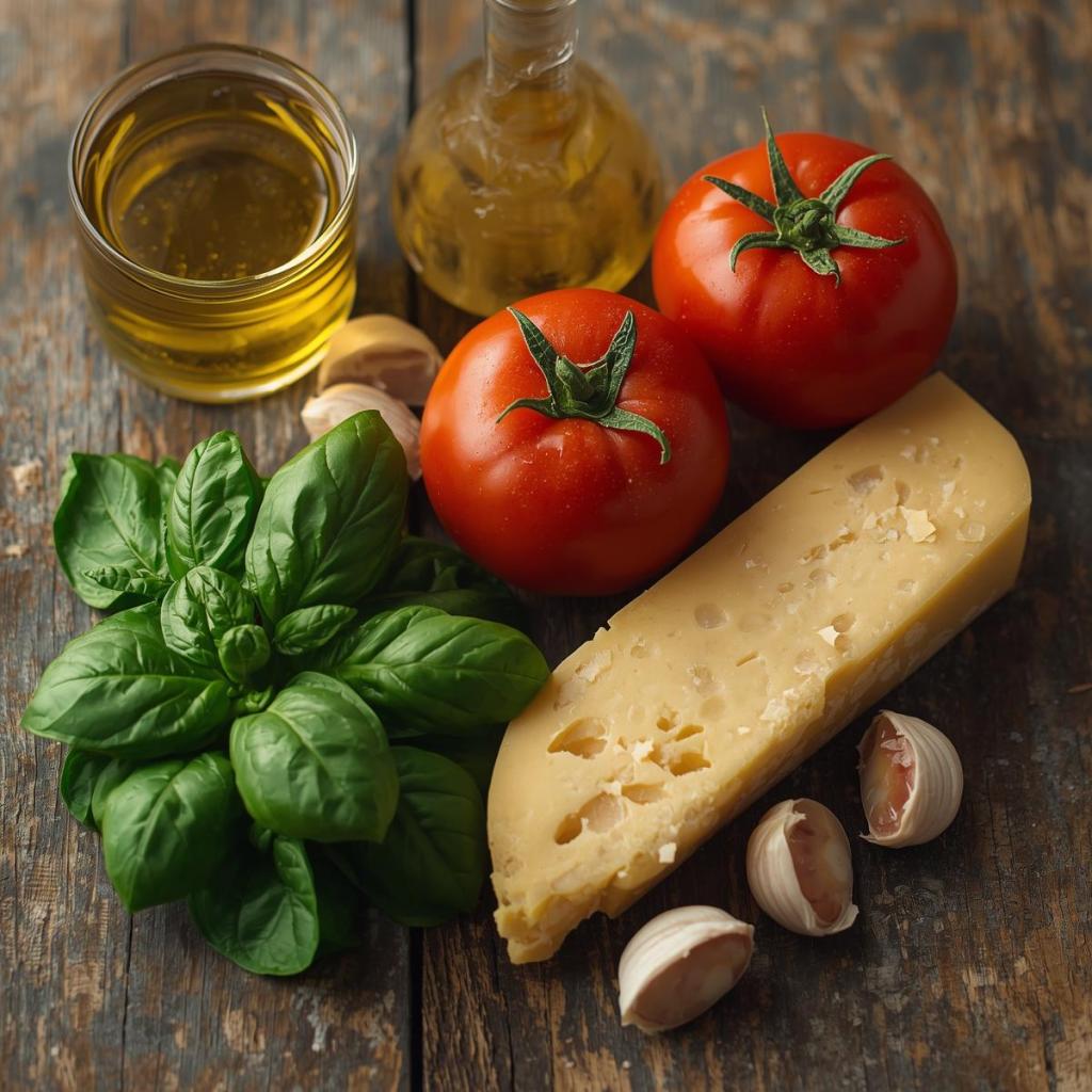 İtalyan Mutfağının Temel 5 Malzemesi, Zeytinyağı, Domates, Parmesan Peyniri,  Fesleğen, Sarımsak 