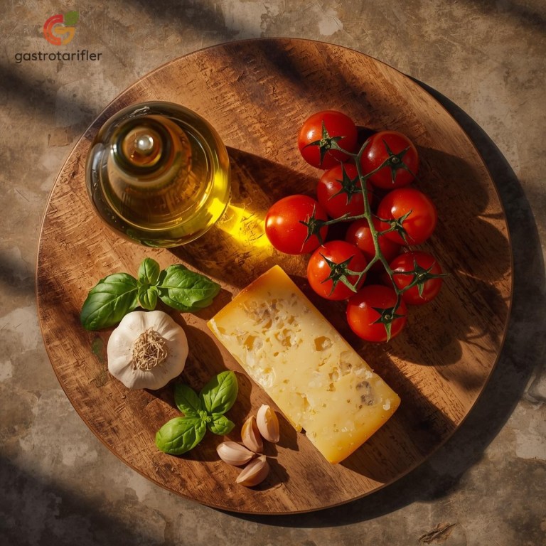 İtalyan Mutfağı; Zeytinyağı, Domates, Parmesan Peyniri, Fesleğen, Sarımsak