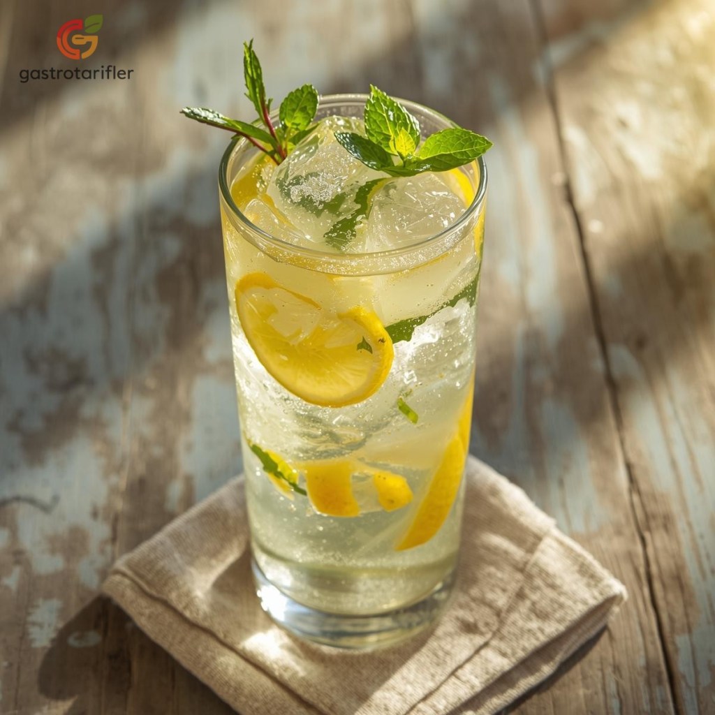 Klasik Ev Limonatası cam bardakta sunum