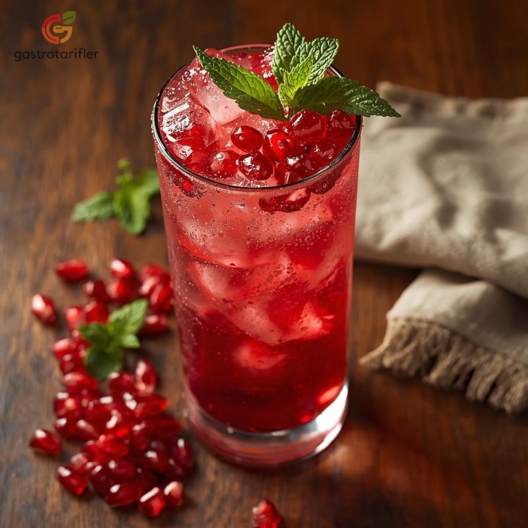 Narlı Soğuk Karışım cam bardakta servis