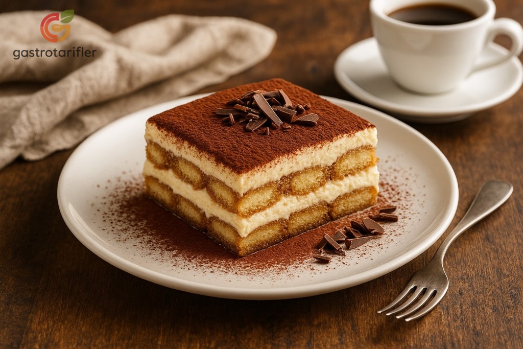 Tiramisu Servis Tabağında sunum