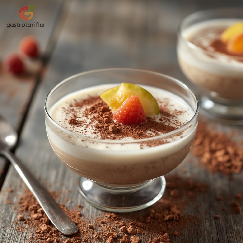 Fırınsız Fit Tatlı Tarifi Cam Kasede Sunumu