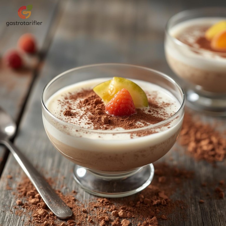 Fırınsız Fit Tatlı Tarifi Cam Kasede Sunumu