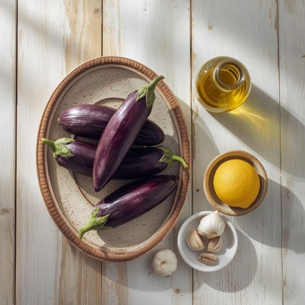 Köz Patlıcan salatası malzemeler - gastrotarifler