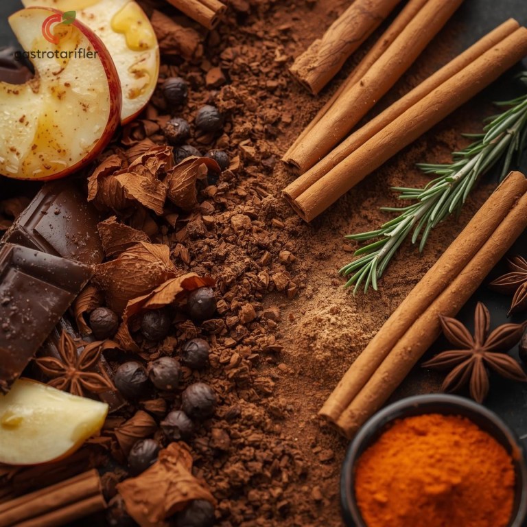 Tarçının faydaları, ahşap bir masada baharatlarla birlikte tarçın çubukları