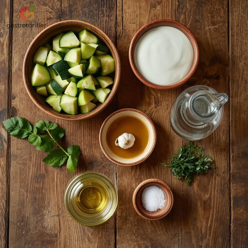 yoğurtlu kabak detoks çorbası malzemeleri