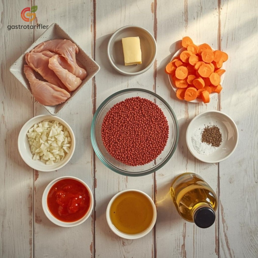 Tavuklu Mercimek Çorbası Tarifi Malzemeleri gastrotarifler