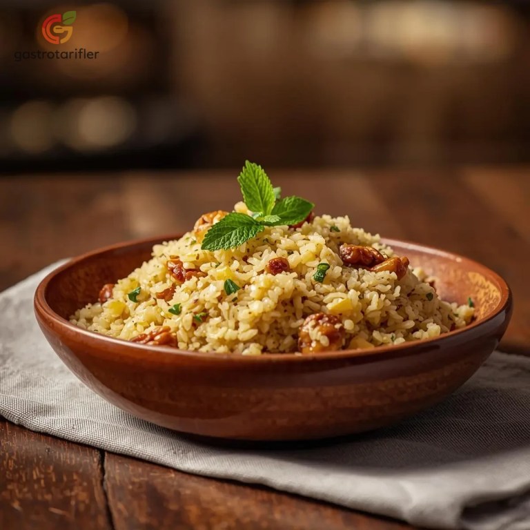 Naneli Cevizli Bulgur Pilavı Tarifi